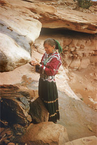 Navajo Woman getting water